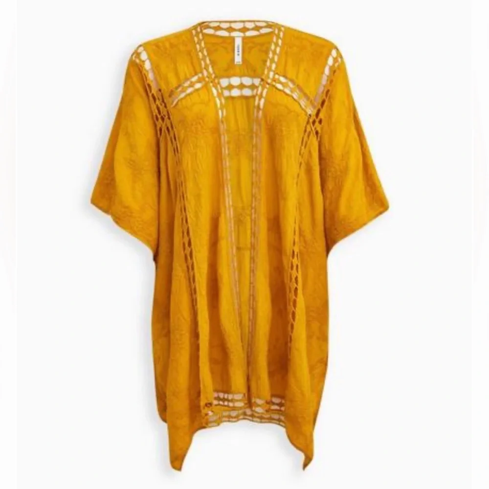 Torrid Gold Eyelet Inset Ruana - Picture 8 of 8